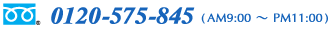 TEL�F0120-575-845(AM9:00�`PM11:00�܂Ŏ�t)